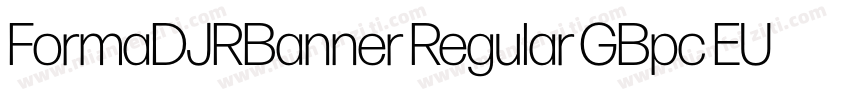 FormaDJRBanner Regular GBpc EUC H字体转换